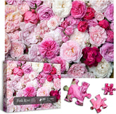 Pink Rose Flower Jigsaw Puzzle 1000 Pieces